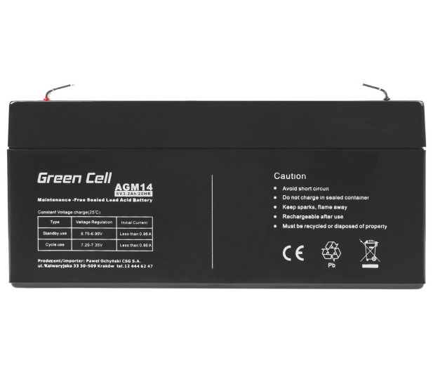 Green Cell Akumulator AGM VRLA 6V 3.3Ah - 547927 - zdjęcie 4